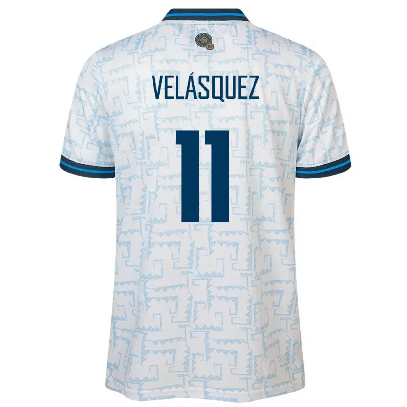 Danxen Men El Salvador Jackeline Velásquez #11 White Away Jersey 24-26 T-Shirt