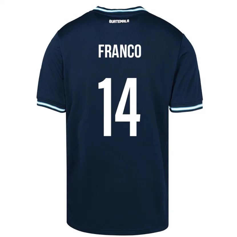 Danxen Men Guatemala Jonathan Franco #14 Blue Away Jersey 24-26 T-Shirt