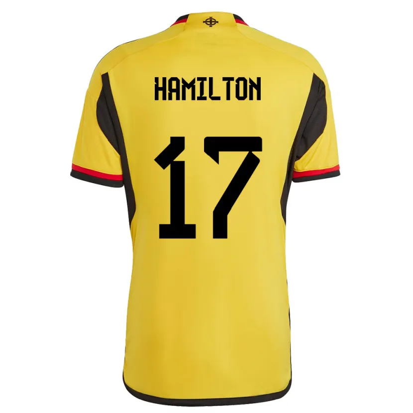 Danxen Men Northern Ireland Caragh Hamilton #17 White Away Jersey 24-26 T-Shirt