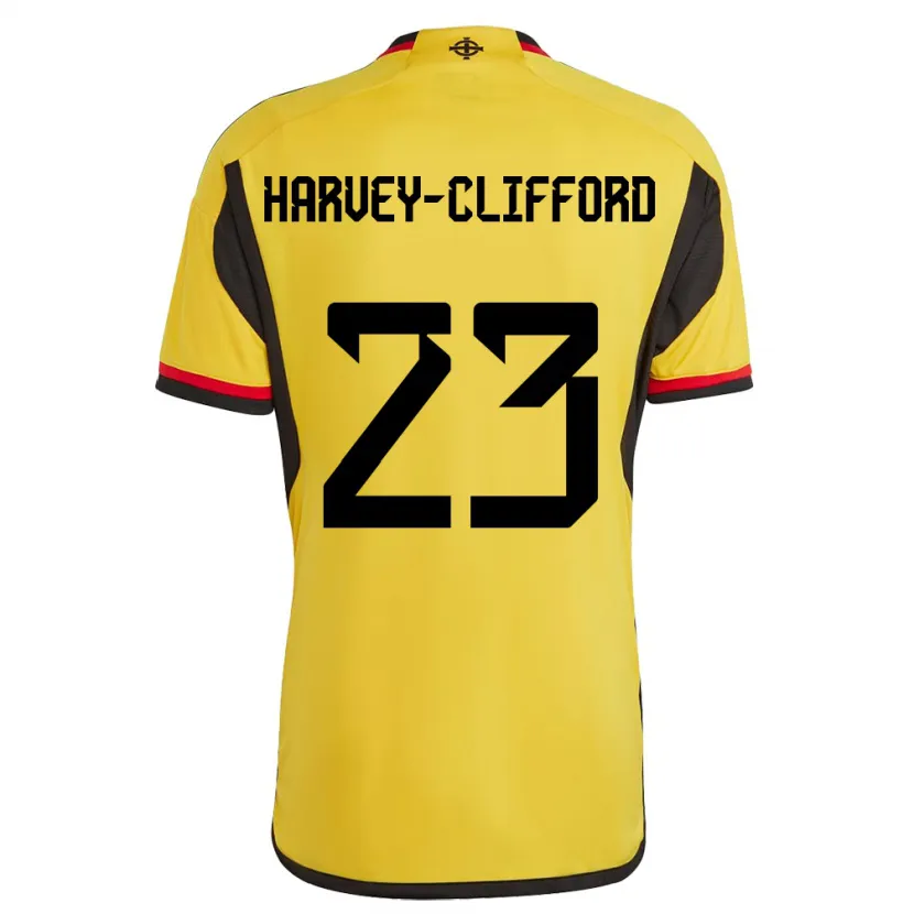 Danxen Men Northern Ireland Maddy Harvey-Clifford #23 White Away Jersey 24-26 T-Shirt