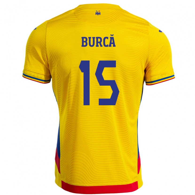 Danxen Women Romania Andrei Burcă #15 Yellow Home Jersey 24-26 T-Shirt