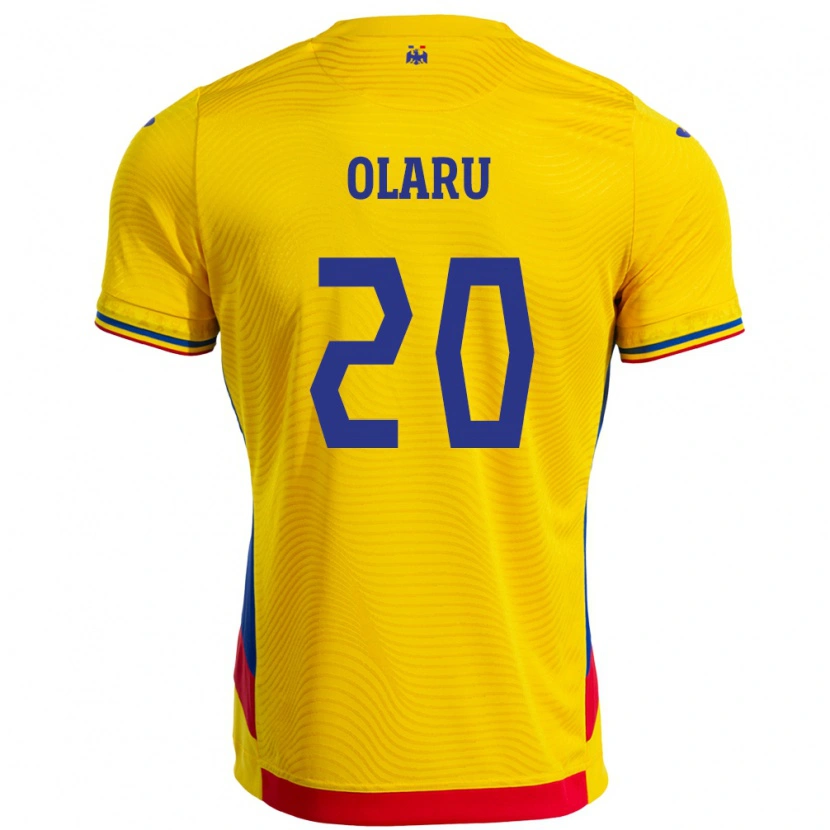 Danxen Women Romania Darius Olaru #20 Yellow Home Jersey 24-26 T-Shirt