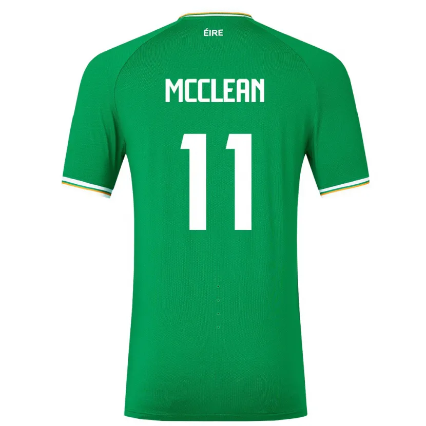 Danxen Women Ireland James Mcclean #11 Green Home Jersey 24-26 T-Shirt