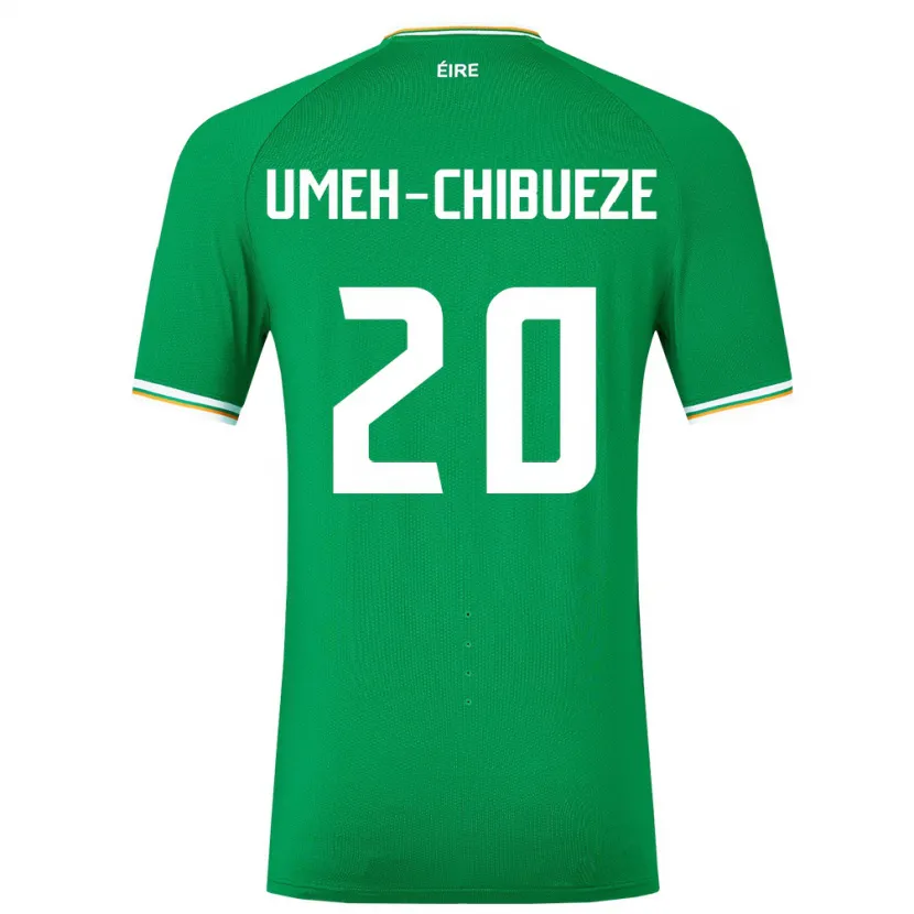 Danxen Women Ireland Franco Umeh-Chibueze #20 Green Home Jersey 24-26 T-Shirt