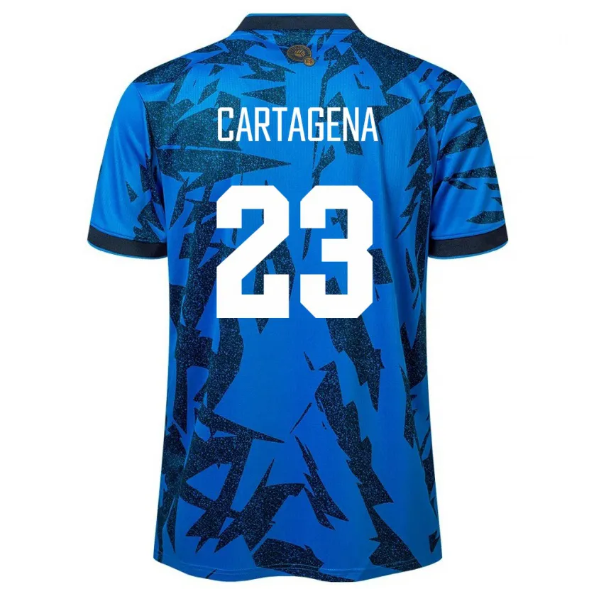 Danxen Women El Salvador Melvin Cartagena #23 Blue Home Jersey 24-26 T-Shirt