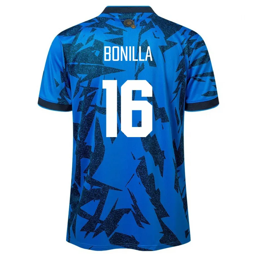 Danxen Women El Salvador Elmer Bonilla #16 Blue Home Jersey 24-26 T-Shirt