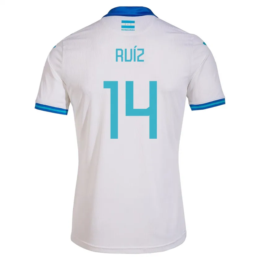 Danxen Women Honduras David Ruíz #14 White Home Jersey 24-26 T-Shirt