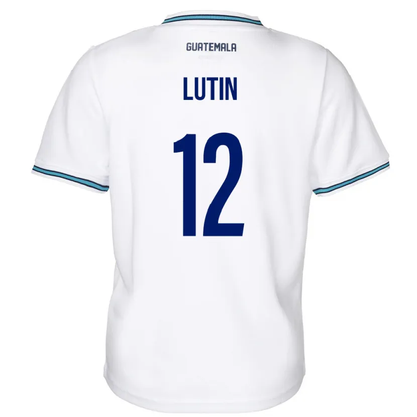 Danxen Women Guatemala John Lutin #12 White Home Jersey 24-26 T-Shirt