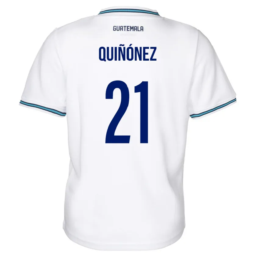 Danxen Women Guatemala Andrea Quiñónez #21 White Home Jersey 24-26 T-Shirt