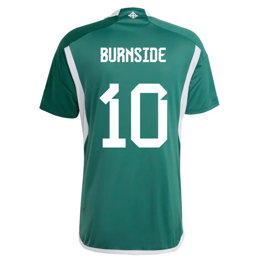 Danxen Women Northern Ireland Callum Burnside #10 Green Home Jersey 24-26 T-Shirt