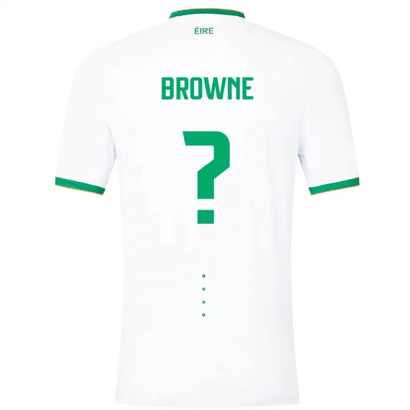 Danxen Women Ireland Luke Browne #0 White Away Jersey 24-26 T-Shirt