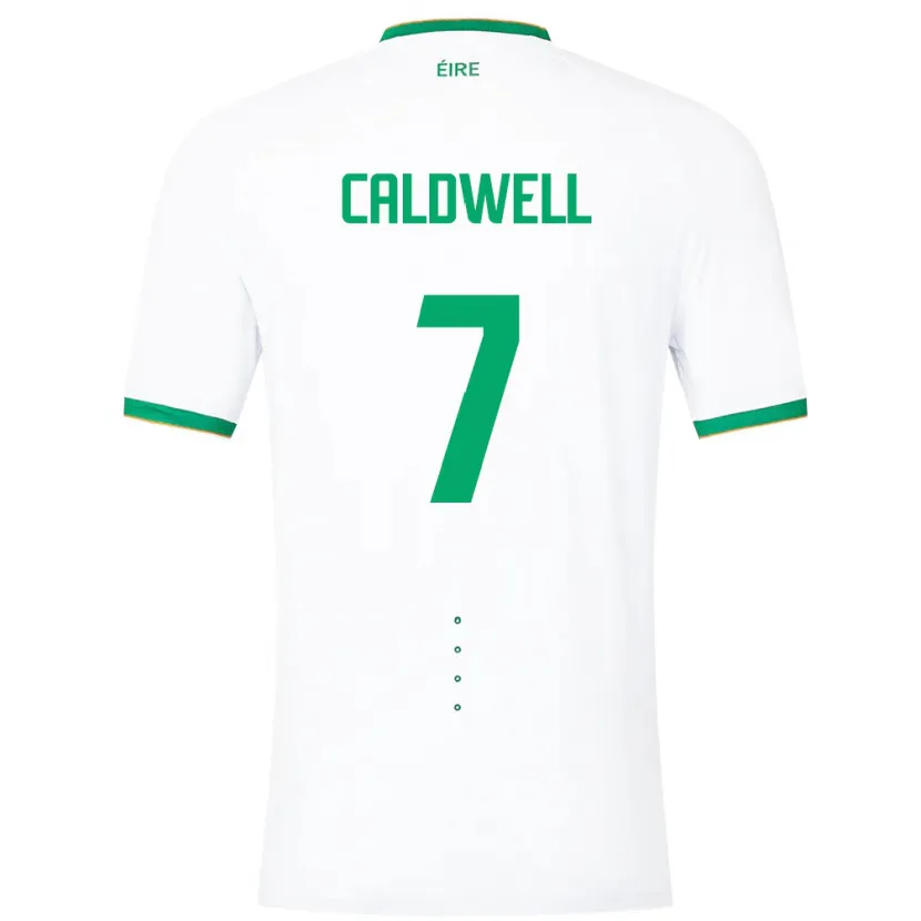 Danxen Women Ireland Diane Caldwell #7 White Away Jersey 24-26 T-Shirt