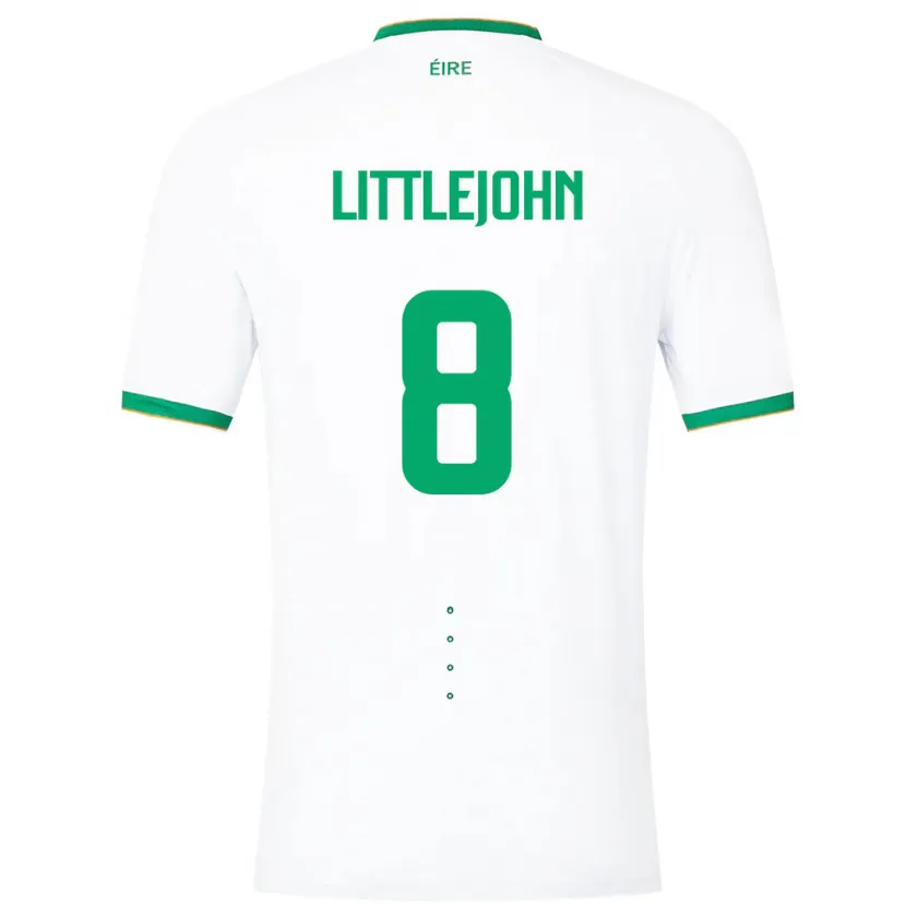 Danxen Women Ireland Ruesha Littlejohn #8 White Away Jersey 24-26 T-Shirt