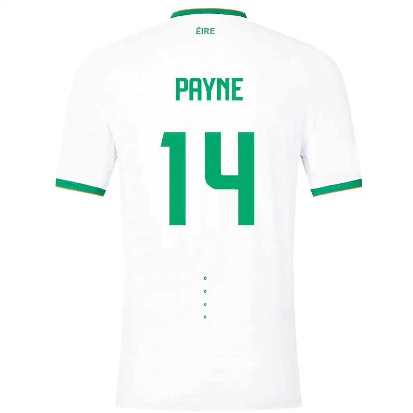 Danxen Women Ireland Heather Payne #14 White Away Jersey 24-26 T-Shirt