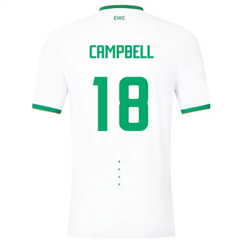 Danxen Women Ireland Megan Campbell #18 White Away Jersey 24-26 T-Shirt