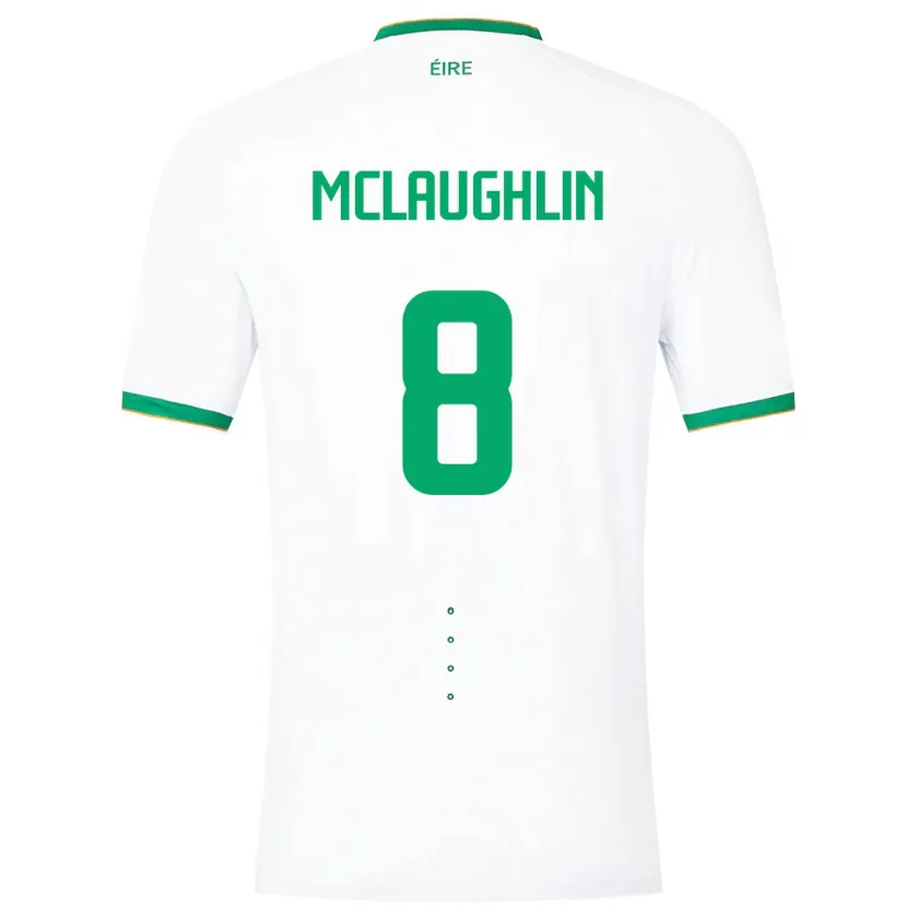 Danxen Women Ireland Roma Mclaughlin #8 White Away Jersey 24-26 T-Shirt