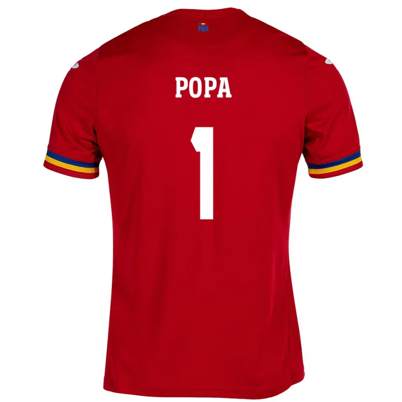 Danxen Women Romania Robert Popa #1 Red Away Jersey 24-26 T-Shirt