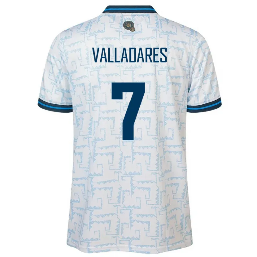 Danxen Women El Salvador Jefferson Valladares #7 White Away Jersey 24-26 T-Shirt
