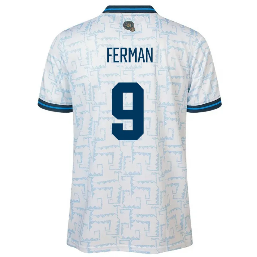Danxen Women El Salvador Javier Ferman #9 White Away Jersey 24-26 T-Shirt