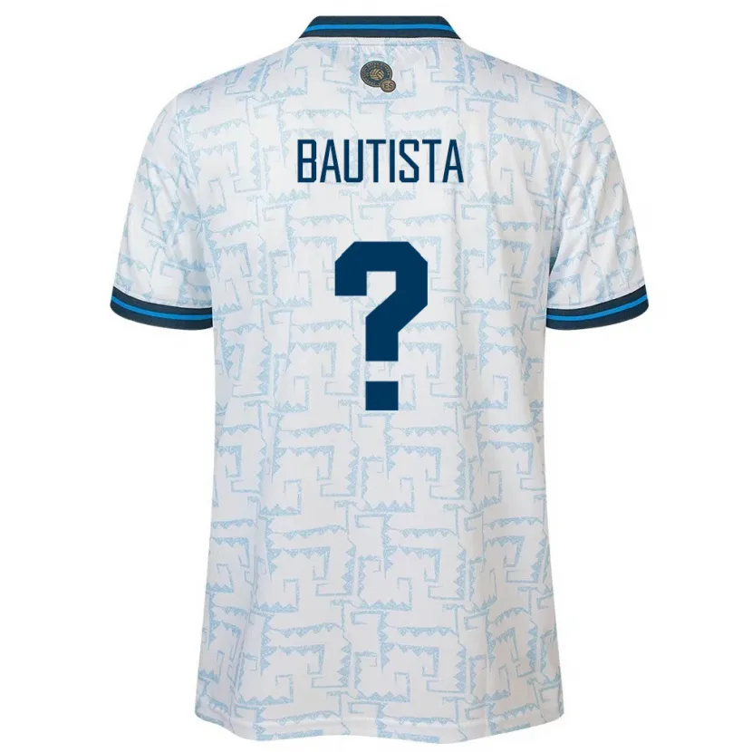 Danxen Women El Salvador Ezequiel Bautista #0 White Away Jersey 24-26 T-Shirt