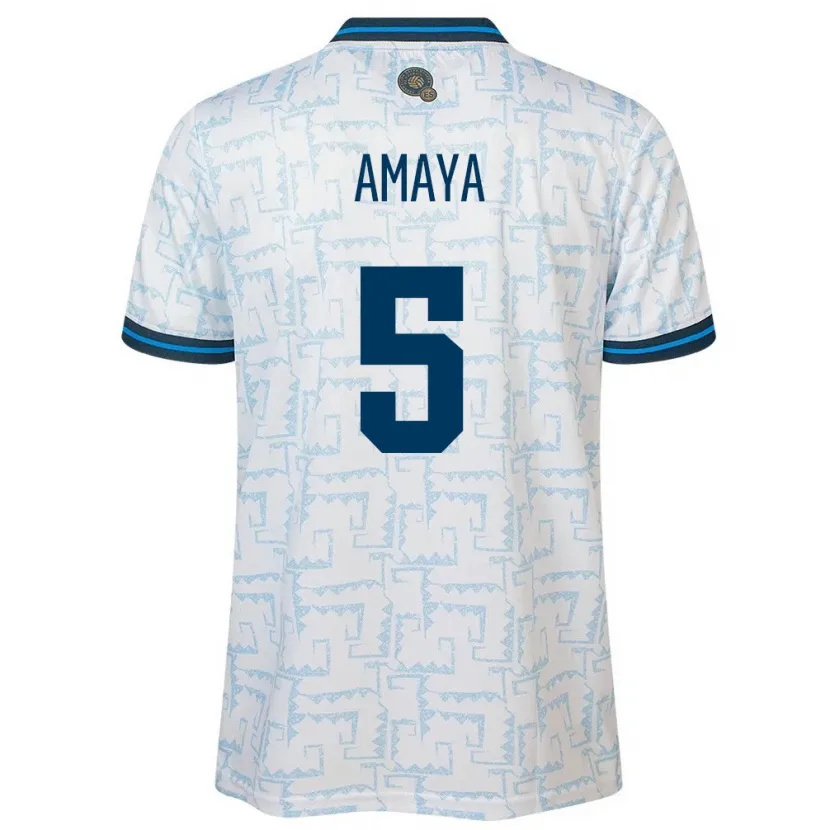 Danxen Women El Salvador Nicolle Amaya #5 White Away Jersey 24-26 T-Shirt