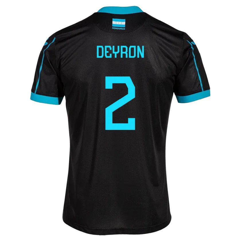 Danxen Women Honduras Deyron Martínez #2 Black Away Jersey 24-26 T-Shirt