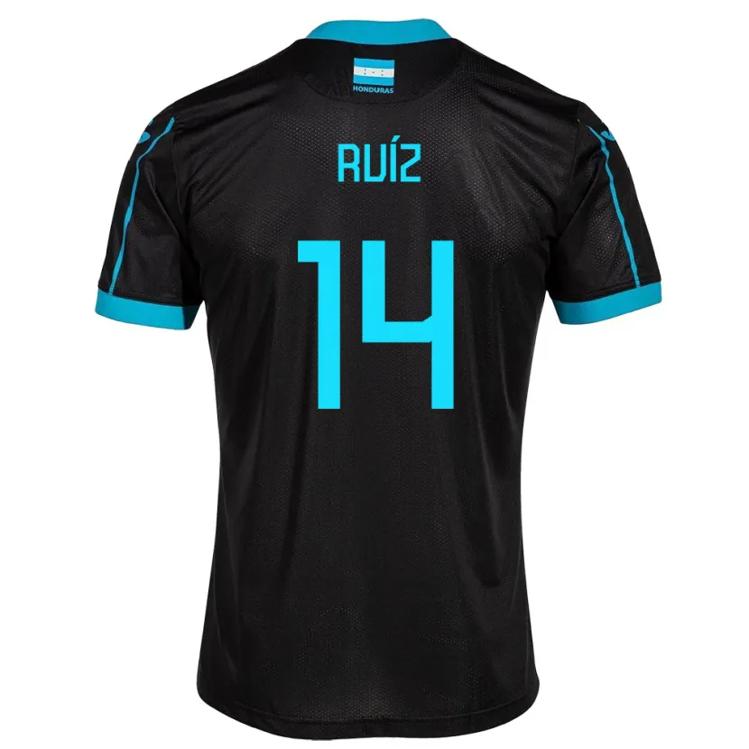 Danxen Women Honduras David Ruíz #14 Black Away Jersey 24-26 T-Shirt