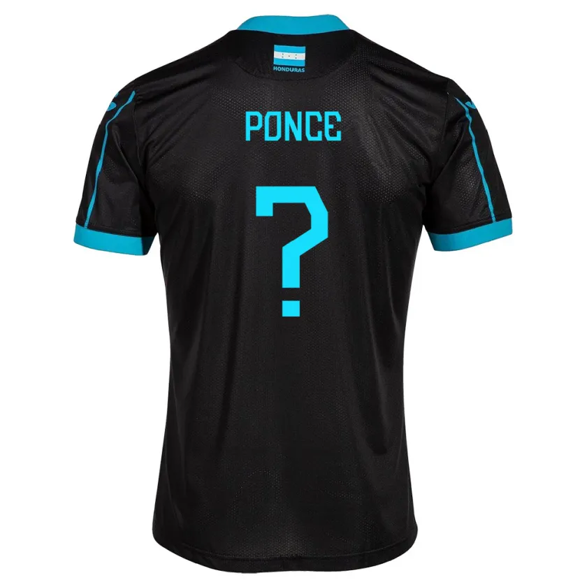 Danxen Women Honduras Justin Ponce #0 Black Away Jersey 24-26 T-Shirt