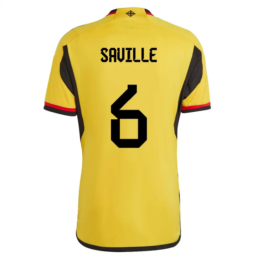 Danxen Women Northern Ireland George Saville #6 White Away Jersey 24-26 T-Shirt