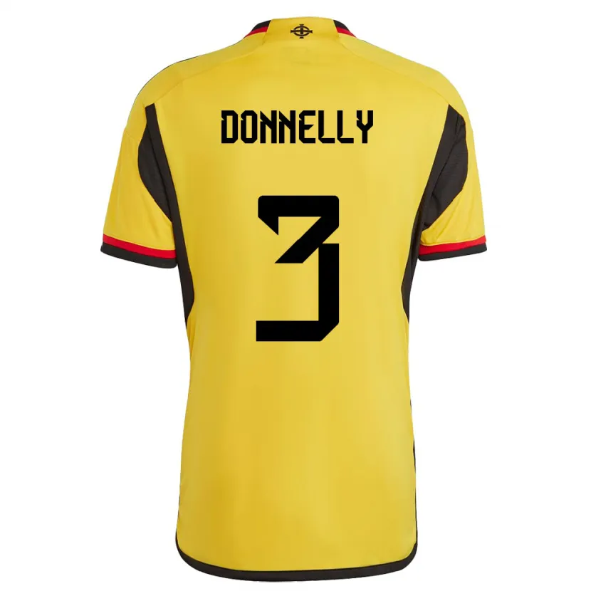 Danxen Women Northern Ireland Aaron Donnelly #3 White Away Jersey 24-26 T-Shirt
