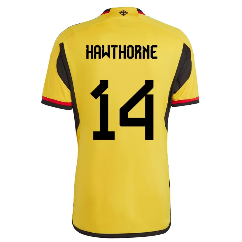 Danxen Women Northern Ireland Keevan Hawthorne #14 White Away Jersey 24-26 T-Shirt