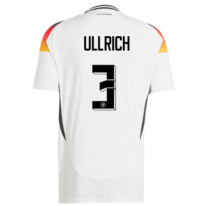 Danxen Kid Germany Lukas Ullrich #3 White Home Jersey 24-26 T-Shirt