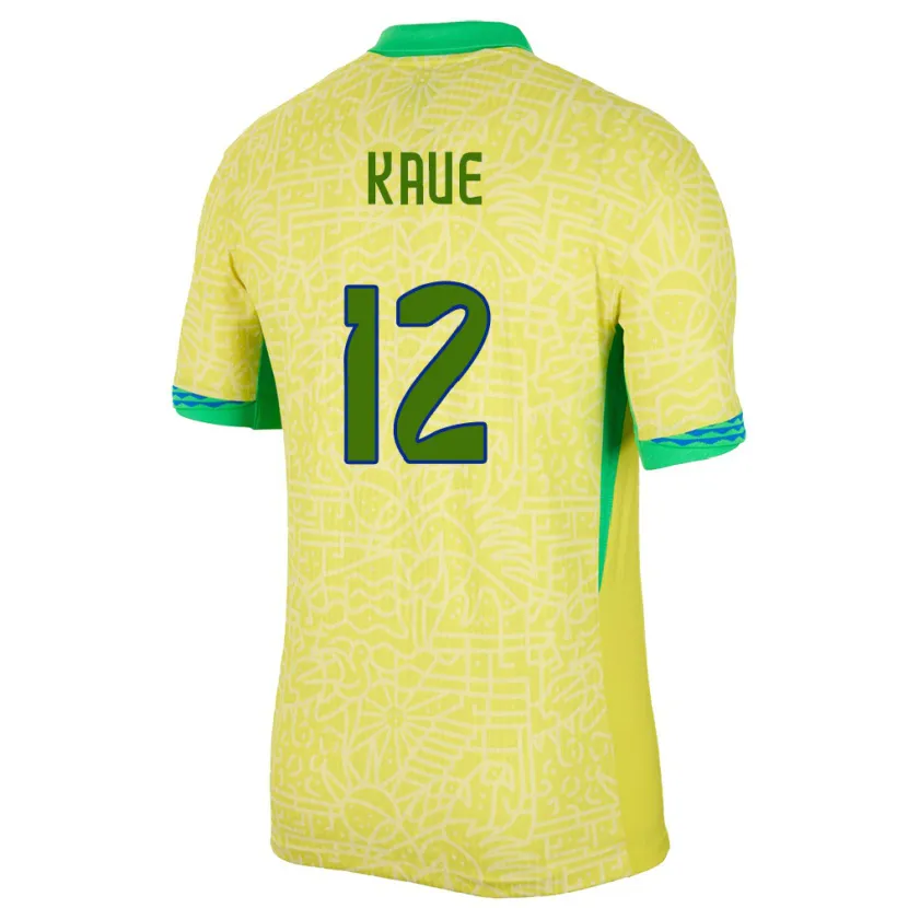 Danxen Kid Brazil Kaue #12 Yellow Home Jersey 24-26 T-Shirt