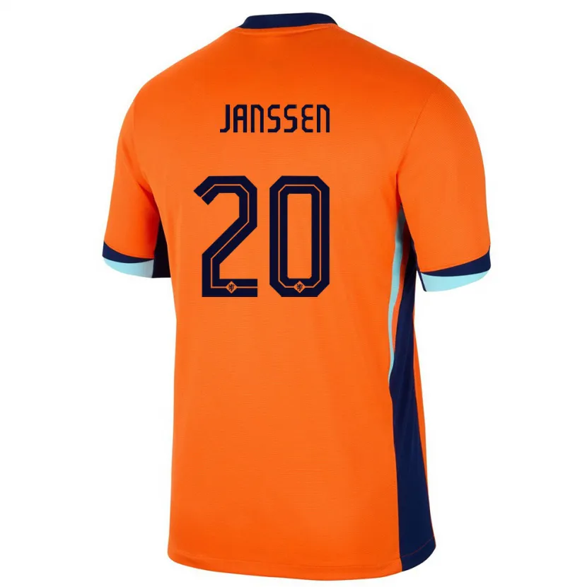 Danxen Kid Netherlands Dominique Janssen #20 Orange Home Jersey 24-26 T-Shirt