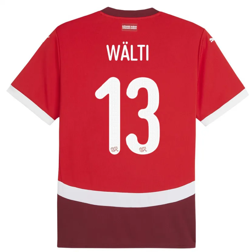 Danxen Kid Switzerland Lia Walti #13 Red Home Jersey 24-26 T-Shirt