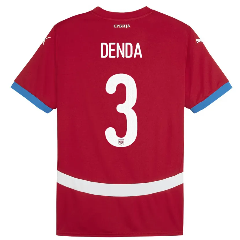 Danxen Kid Serbia Milica Denda #3 Red Home Jersey 24-26 T-Shirt