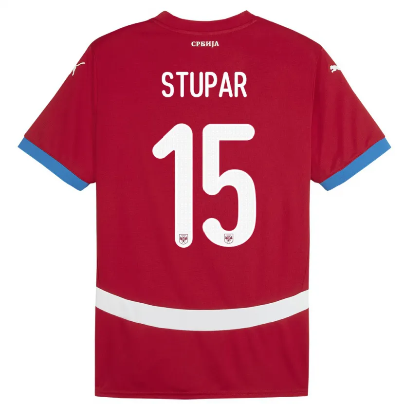 Danxen Kid Serbia Zivana Stupar #15 Red Home Jersey 24-26 T-Shirt