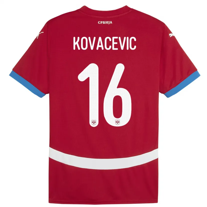 Danxen Kid Serbia Bojan Kovacevic #16 Red Home Jersey 24-26 T-Shirt