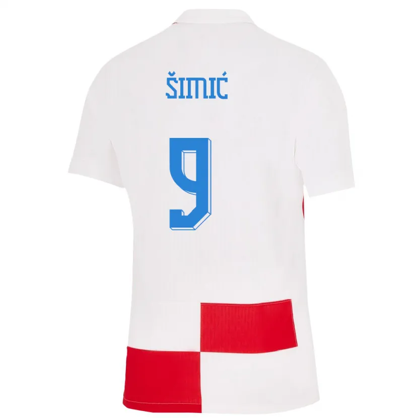 Danxen Kid Croatia Roko Simic #9 White Red Home Jersey 24-26 T-Shirt