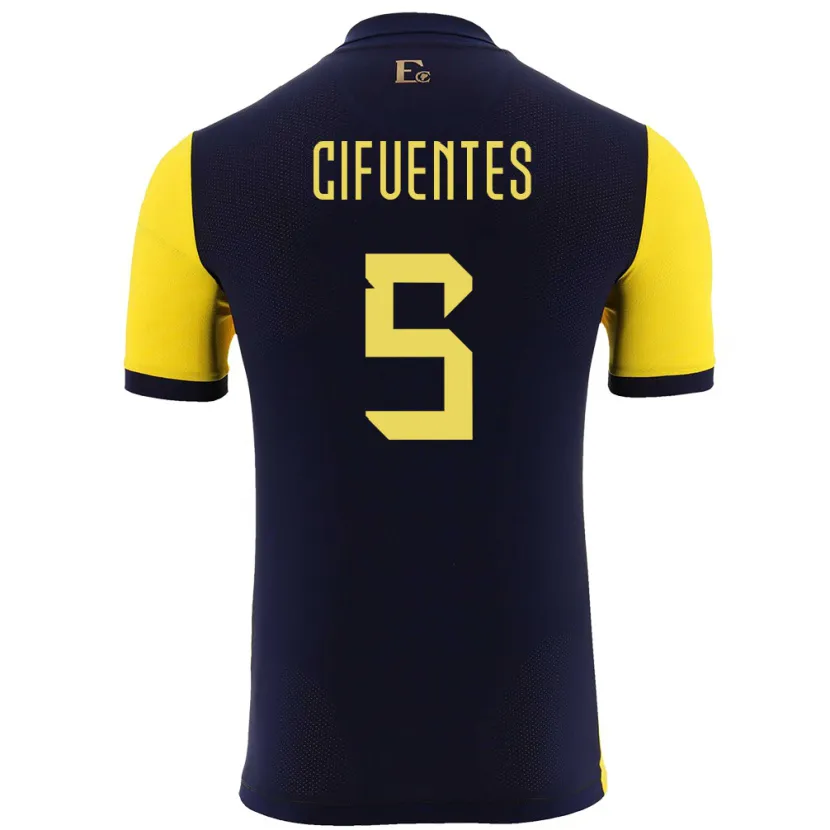 Danxen Kid Ecuador Jose Cifuentes #5 Yellow Home Jersey 24-26 T-Shirt