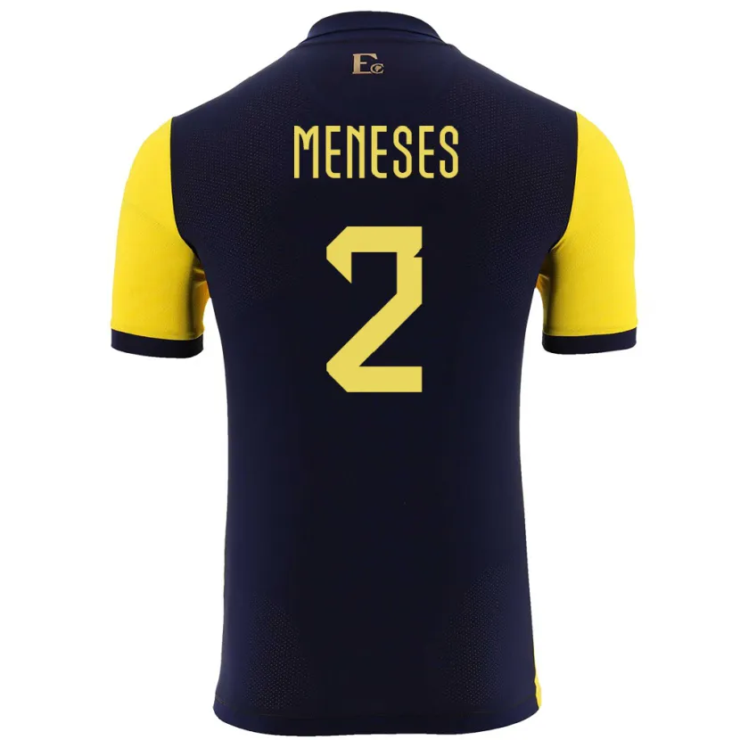 Danxen Kid Ecuador Randy Meneses #2 Yellow Home Jersey 24-26 T-Shirt