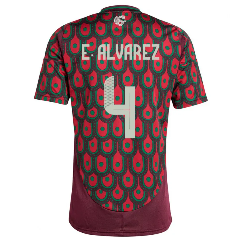 Danxen Kid Mexico Edson Alvarez #4 Maroon Home Jersey 24-26 T-Shirt