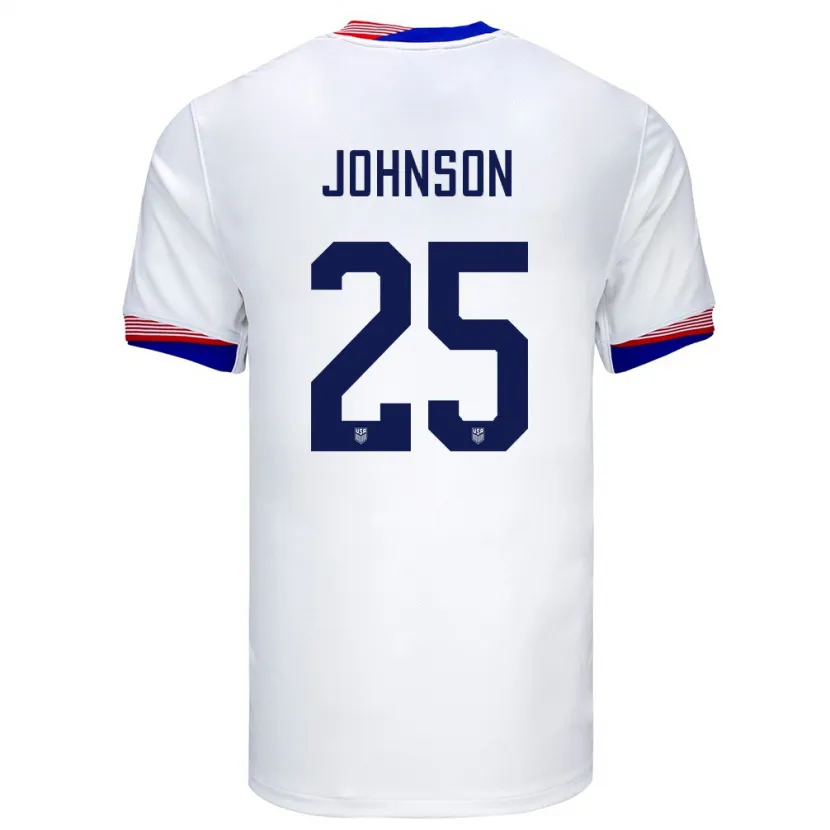Danxen Kid United States Sean Johnson #25 White Home Jersey 24-26 T-Shirt