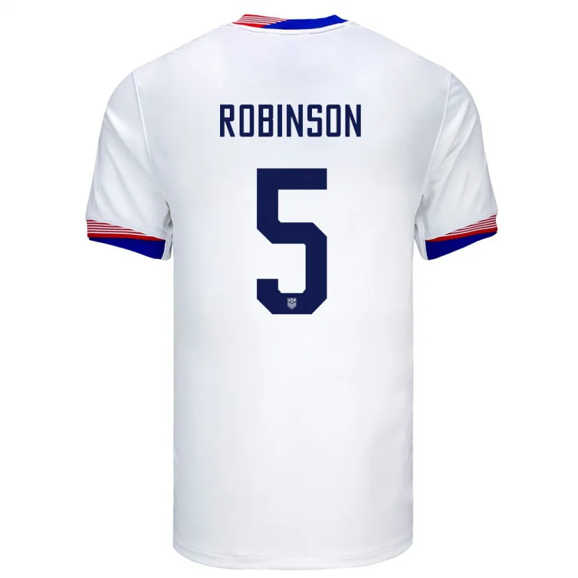 Danxen Kid United States Antonee Robinson #5 White Home Jersey 24-26 T-Shirt