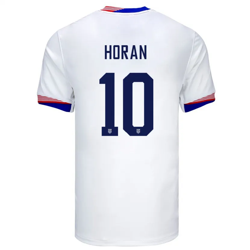 Danxen Kid United States Lindsey Horan #10 White Home Jersey 24-26 T-Shirt