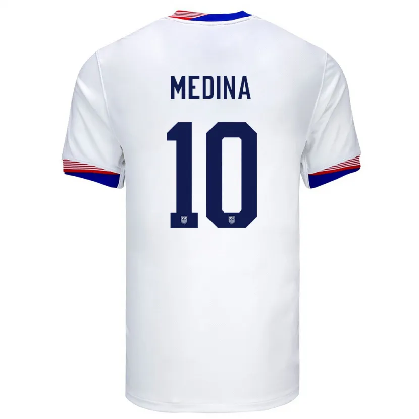 Danxen Kid United States Cruz Medina #10 White Home Jersey 24-26 T-Shirt