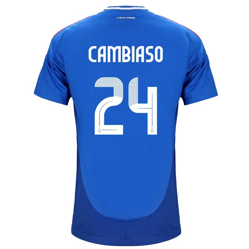 Danxen Kid Italy Andrea Cambiaso #24 Blue Home Jersey 24-26 T-Shirt