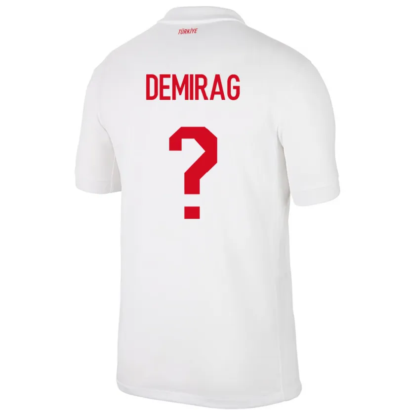 Danxen Kid Turkey Bilal Demirağ #0 White Home Jersey 24-26 T-Shirt