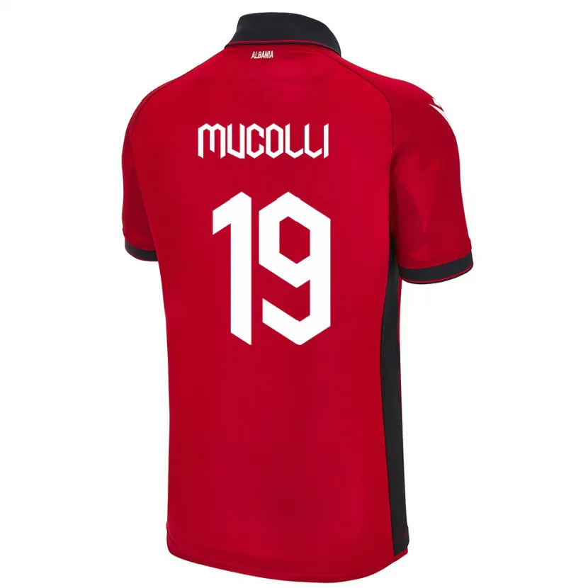 Danxen Kid Albania Arbnor Mucolli #19 Red Home Jersey 24-26 T-Shirt
