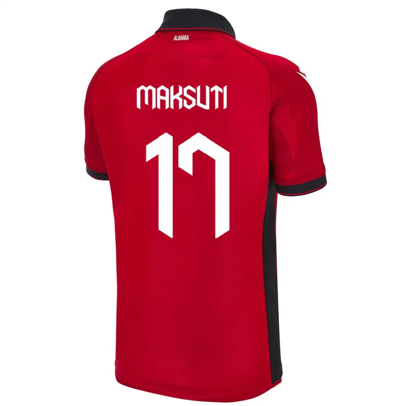 Danxen Kid Albania Kristina Maksuti #17 Red Home Jersey 24-26 T-Shirt